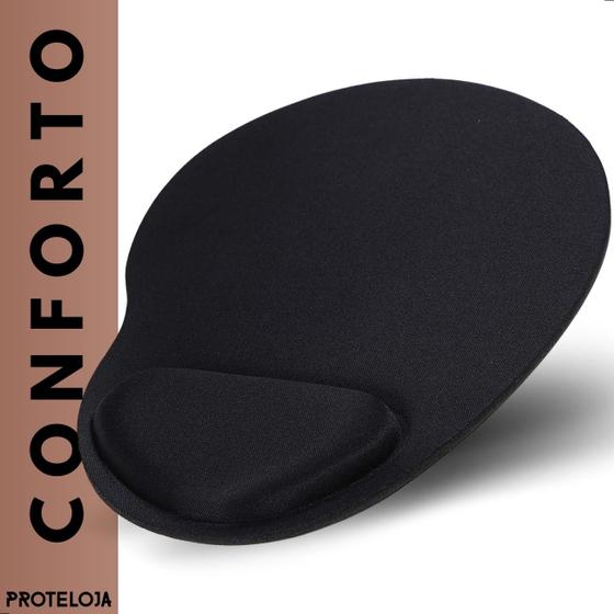 Imagem de Mouse Pad Profissional Ergonômico Com Apoio de Punho Tecido Conforto Computador Home Office