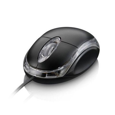 Imagem de Mouse Preto Com Fio Usb Óptico Computador Pc Notebook Homeoffice