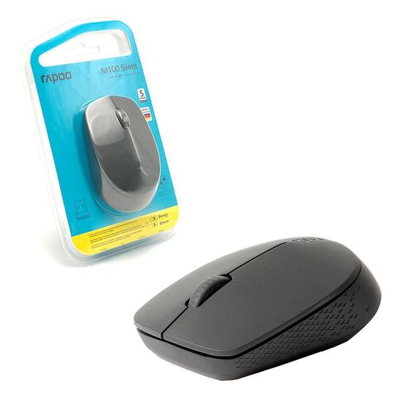 Imagem de Mouse Rapoo M100 Silent, Wireless 2.4 Ghz, Bluetooth Preto