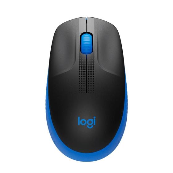 Imagem de Mouse S/Fio Logitech M190 com Design Ambidestro, USB, Azul -