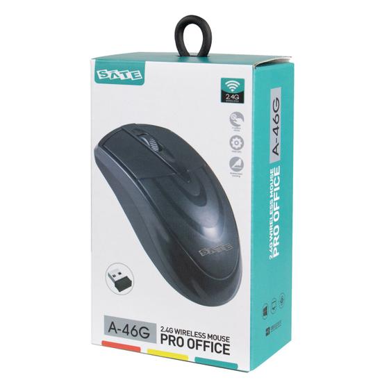 Imagem de Mouse Satellite A-46G - Sem Fio - 1000DPI - Preto