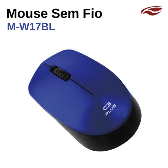 Imagem de Mouse Sem Fio 1000 Dpi C3Plus M-W17BL - Azul