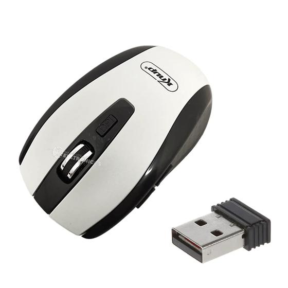 Imagem de Mouse Sem Fio 10m Alcance Usb Óptico Com 6 Botões Rápido KPMU403