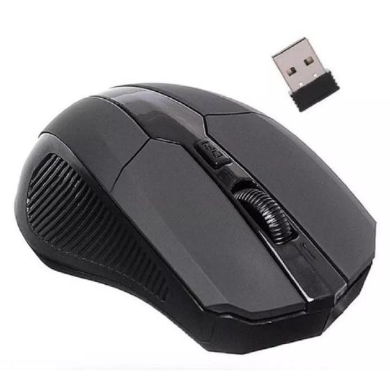 Imagem de Mouse Sem Fio 1600 Dpi Rf 2,4ghz Ergonômico Usb 
