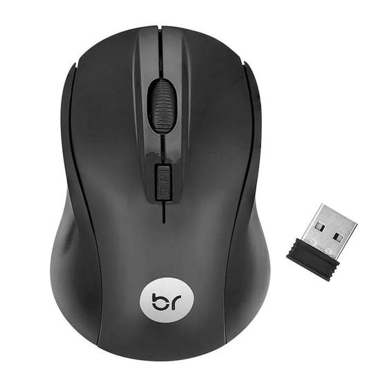 Imagem de Mouse Sem Fio 1600 Dpi USB-2.0 Preto 2.4GHz 95 - Bright