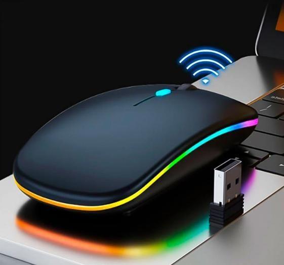 Imagem de Mouse Sem fio 1600 dpi Usb Wireless 2.4 Ghz  Recarregável Pc Notebook
