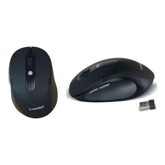 Imagem de Mouse Sem Fio 2.4 Ghz 1600 Dpi / Preto - Mouse Wireless - Evolut