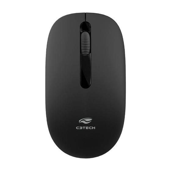 Imagem de Mouse Sem Fio, 2.4GHz, 1.200 DPI, M-W15BK, C3Tech, Plug And Play, Preto