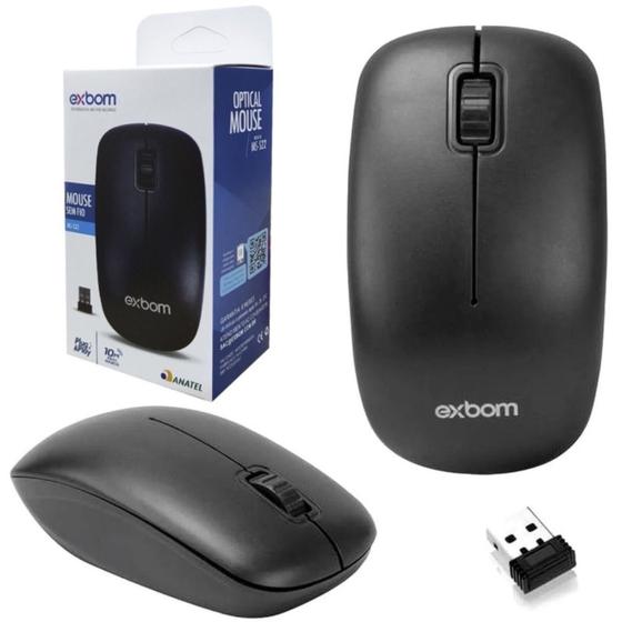 Imagem de Mouse Sem Fio 2,4g Com Sensor Óptico Modelo Exbom