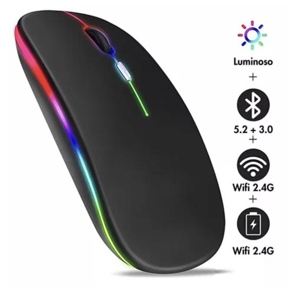 Imagem de Mouse Sem Fio Bluetooth Recarregavel Ergonomico 1600Dpi B-max