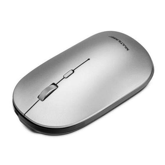 Imagem de Mouse sem Fio BT+ 2.4 GHZ 1600 DPI Cinza MO332 USB Multilaser