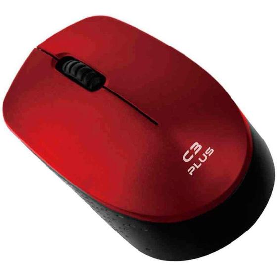 Imagem de Mouse Sem Fio C3Plus, Vermelho - M-W17RD - C3TECH