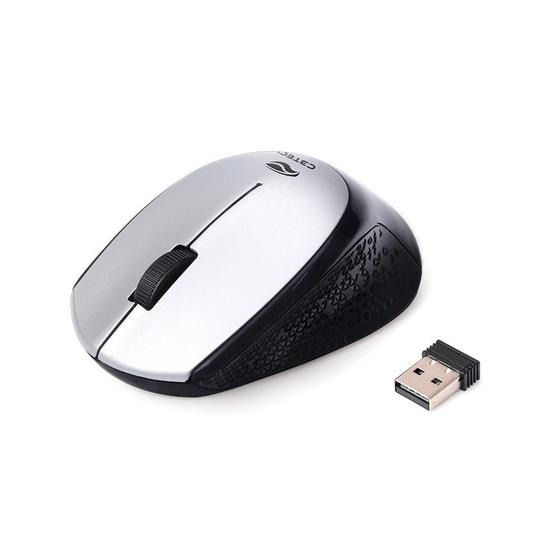 Imagem de Mouse Sem Fio C3Tech M-W50SI, 1600DPI, 3 Botões, Cinza