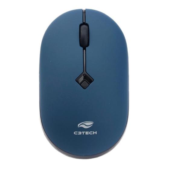 Imagem de Mouse Sem Fio C3Tech RC, 1600DPI, Nano USB, 2x Pilhas AA, Azul - M-W60BL