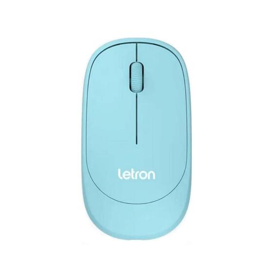 Imagem de Mouse Sem Fio Compacto 3 Botões 1000 Dpi Azul Color Letron