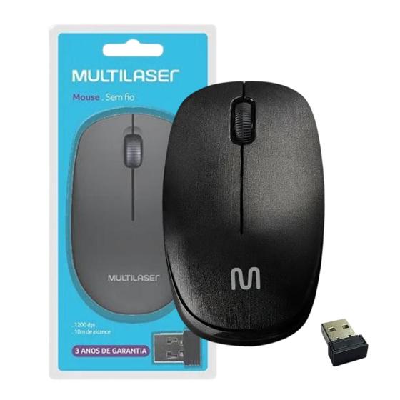 Imagem de Mouse Sem Fio Design Ergonômico Standard Usb Preto