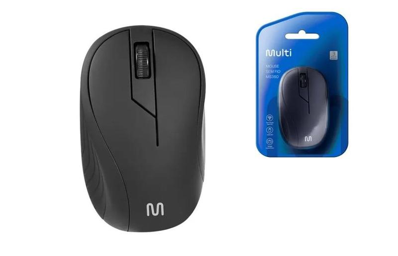 Imagem de Mouse sem Fio Ergonômico Com Conexão USB - Multi MO212