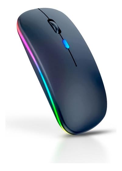 Imagem de Mouse Sem Fio Ergonômico RGB Led Recarregável USB