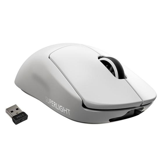Mouse Sem Fio Gamer Logitech G PRO X Superlight, Lightspeed, 25000 DPI, 5 Botões, Branco - 910-005941 Imagem de Mouse Sem Fio Gamer Logitech G PRO X Superlight, Lightspeed, 25000 DPI, 5 Botões, Branco - 910-005941