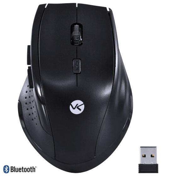 Imagem de Mouse sem Fio Hibrido 2.4 GHZ + Bluetooth 4.0 1200 DPI Dynamic ERGO Preto USB - DM120