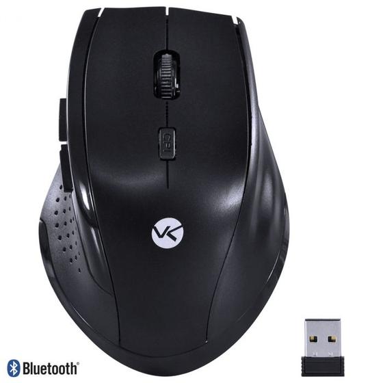 Imagem de Mouse sem fio hibrido 2.4 ghz + bluetooth 4.0 1200 dpi dynamic ergo preto usb - dm120