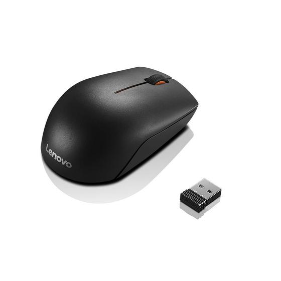 Imagem de Mouse Sem fio Lenovo 300, Wireless, Ambidestro, Preto - GX30K79401