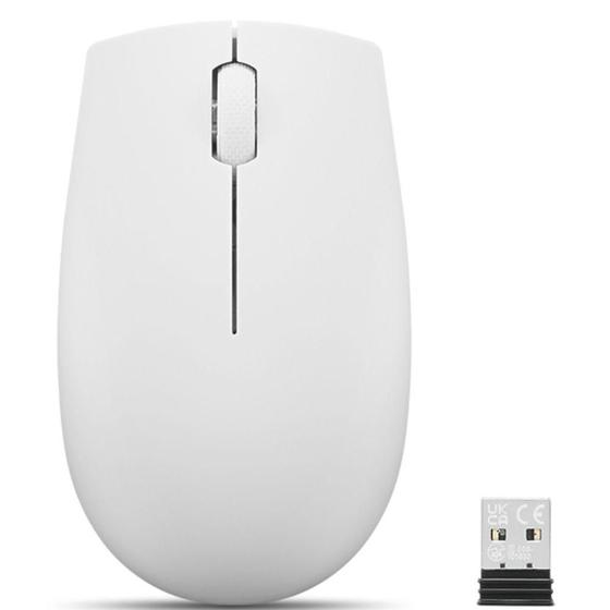 Imagem de Mouse Sem fio Lenovo Off-White 300 Design Ambidestro, Compacto com Pilha Inclusa GY51L15677