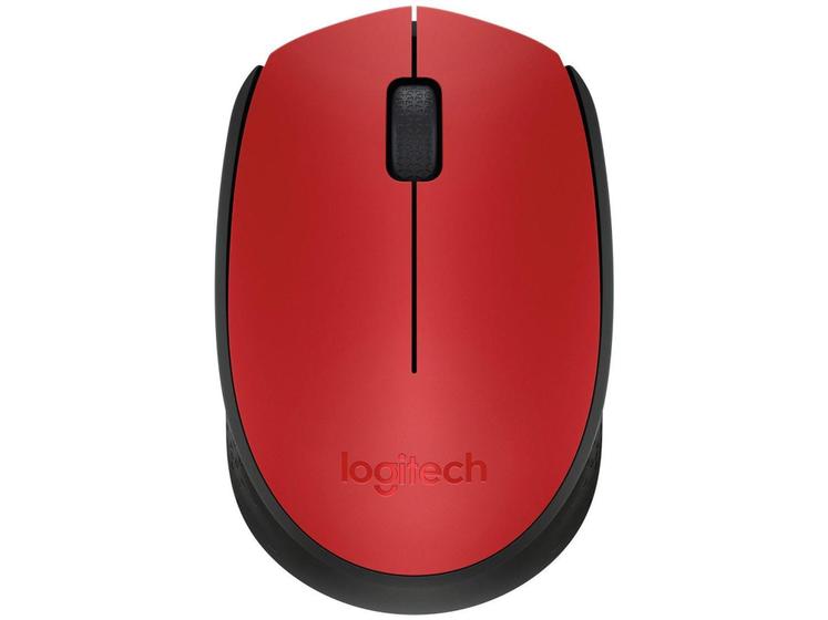 Imagem de Mouse sem Fio Logitech M170 1000DPI - 3 Botões Vermelho