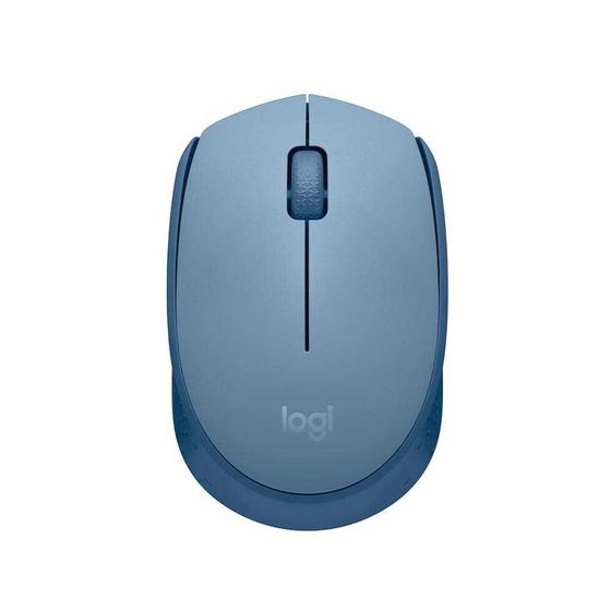 Imagem de Mouse sem fio Logitech M170 Azul Claro, Design Ambidestro Compacto, Conexão USB e Pilha Inclusa