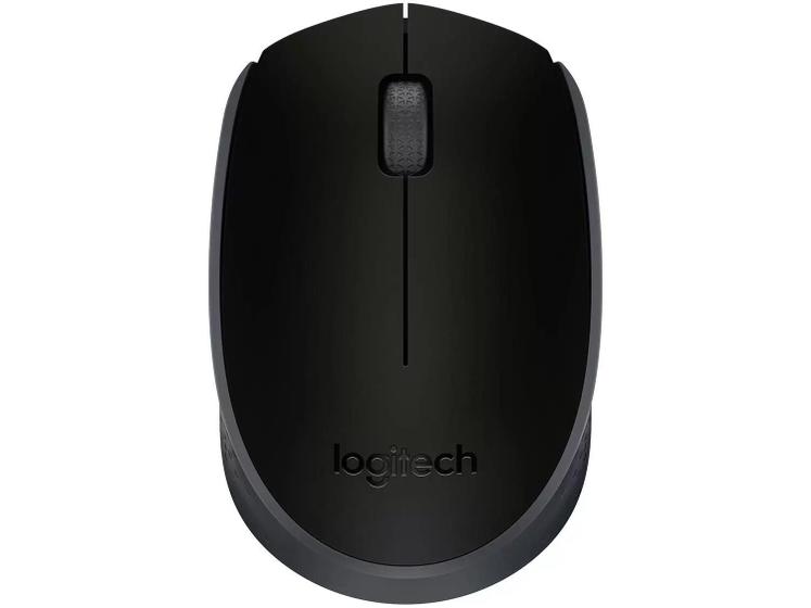 Mouse sem fio Logitech M170 com Design Ambidestro Compacto, Conexão USB e Pilha Inclusa - Preto