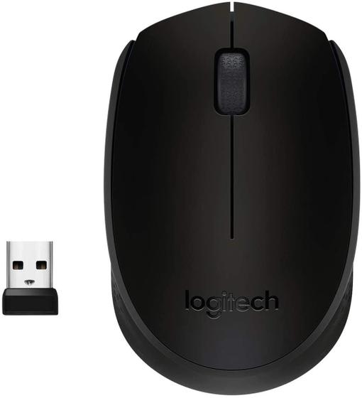 Imagem de Mouse sem fio Logitech M170 Conexão USB - Preto