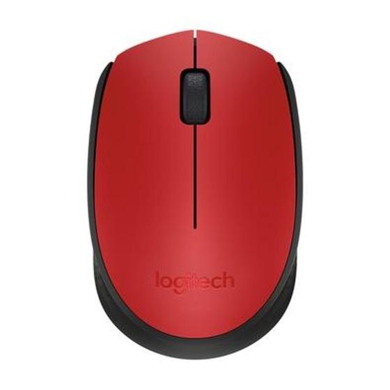 Imagem de Mouse sem fio logitech m170 vermelho