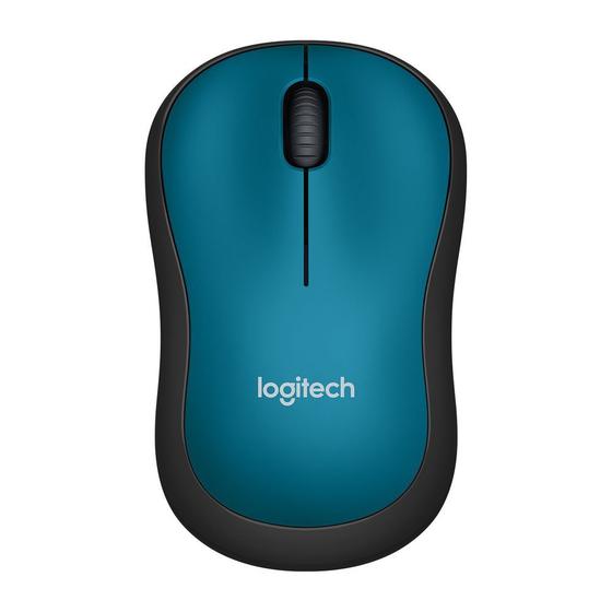 Imagem de Mouse sem fio Logitech M185 com Design Ambidestro Compacto, Conexão USB e Pilha Inclusa, Azul - 910-003636