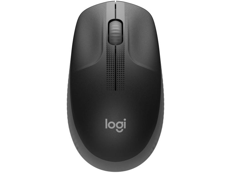 Mouse sem fio Logitech M190 com Design Ambidestro de Tamanho Padrão, Conexão USB e Pilha Inclusa, Cinza - 910-005902 Imagem de Mouse sem fio Logitech M190 com Design Ambidestro de Tamanho Padrão, Conexão USB e Pilha Inclusa, Cinza - 910-005902