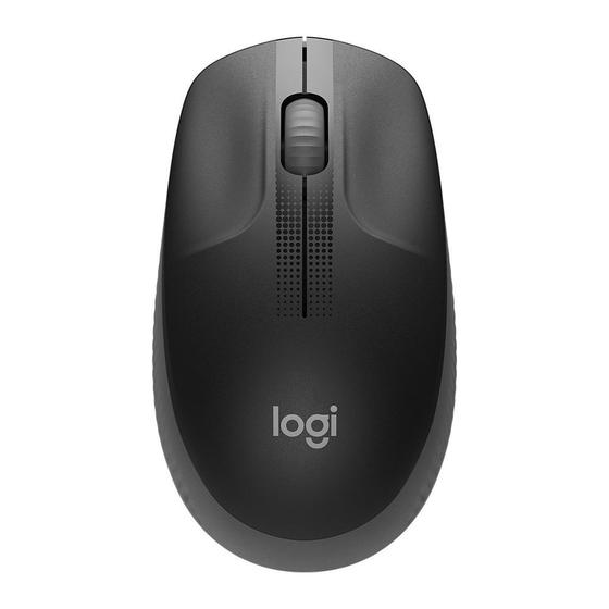 Imagem de Mouse sem fio Logitech M190 conexão USB Cinza Carvão