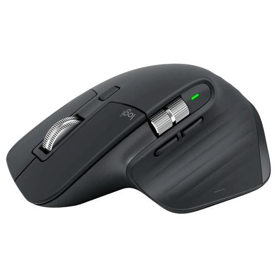 Imagem de Mouse Sem Fio Logitech MX Master 3S, 8000 DPI, Bluetooth, USB, para Uso em Qualquer Superfície, Clique Silencioso, Grafite - 910-006561