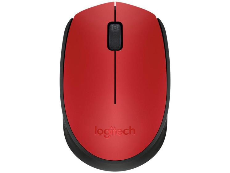 Imagem de Mouse sem Fio Logitech Óptico 1000DPI M170 - 3 Botões Vermelho