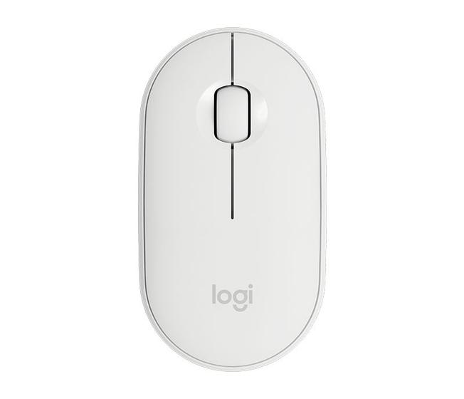 Imagem de Mouse sem fio Logitech Pebble M350 Branco Bluetooth e/ou mini conector USB