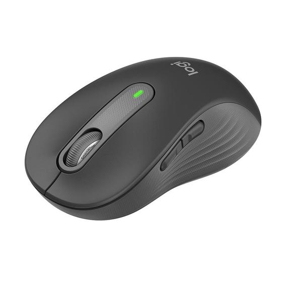 Imagem de Mouse Sem Fio Logitech Signature M650 L 2000 DPI, Design Padrão, 5 Botões, Silencioso, Bluetooth, USB, Grafite - 910-006231