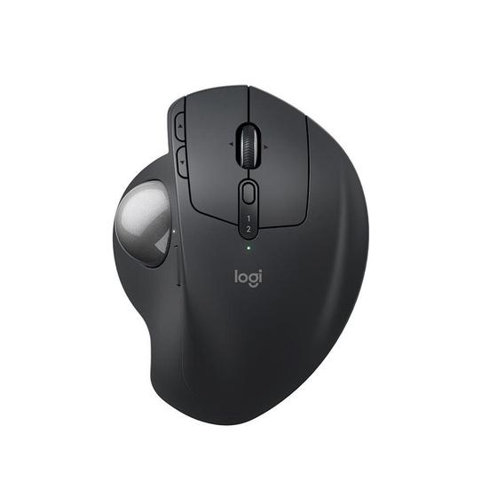 Imagem de Mouse sem Fio Logitech Trackball MX Ergo S,  Bluetooth e USB Logi Bolt, 6 Botões Programáveis com Ajuste de Ângulo, Preto - 910-007261