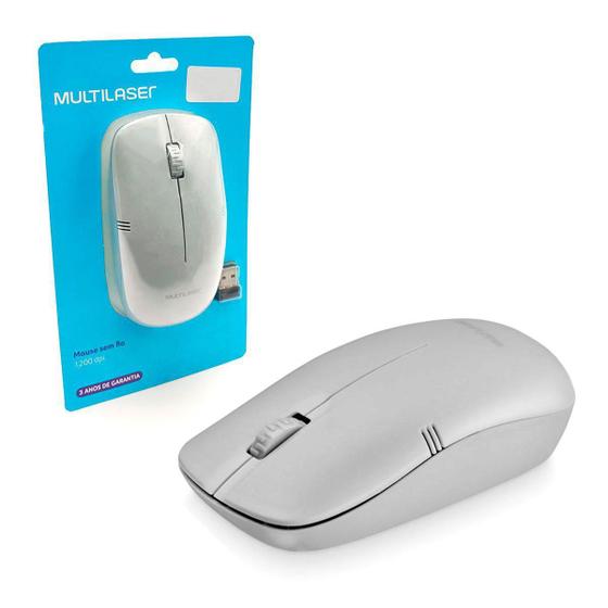 Imagem de Mouse Sem Fio Multilaser Lite 2.4Ghz 1200Dpi Cinza Mo287