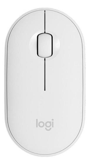 Imagem de Mouse Sem Fio Pebble Logitech Slim, Usb, Bluetooth - Branco