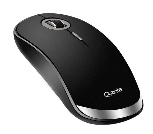 Imagem de Mouse Sem Fio Quanta QTMS20 USB de 1.600 Dpi - Preto/ Cinza