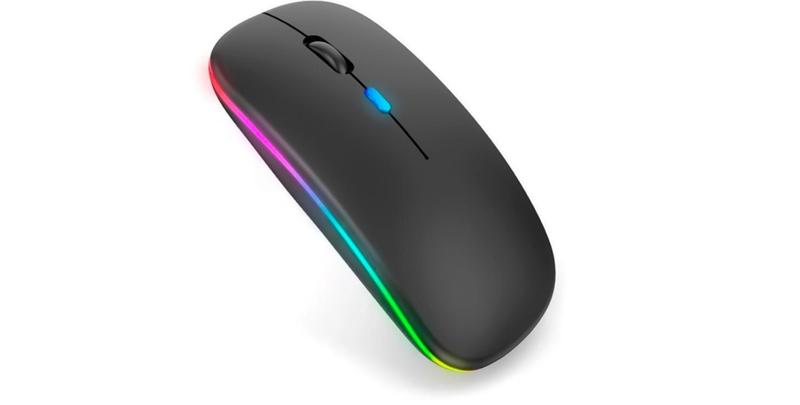 Imagem de Mouse sem Fio Recarregável Bluetooth & Wireless 2.4 GHz - MS-S350L