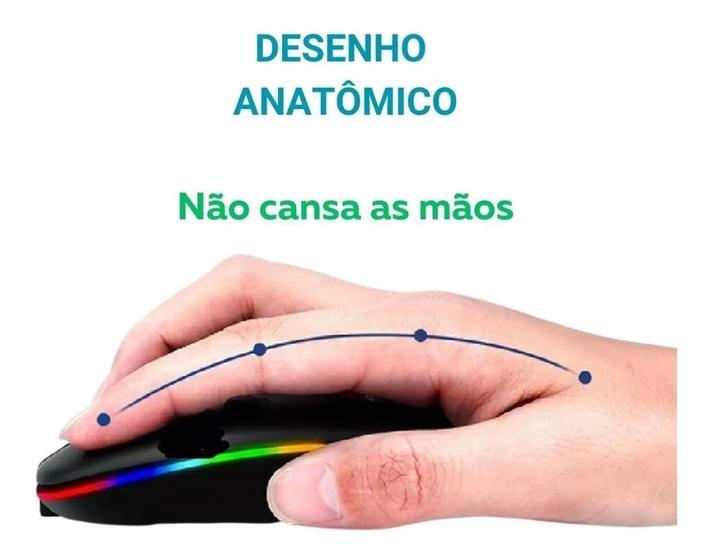 Mouse sem - fio recarregável wireless led rgb ergônomico é ruim? Mouse sem - fio recarregável wireless led rgb ergônomico é boa?