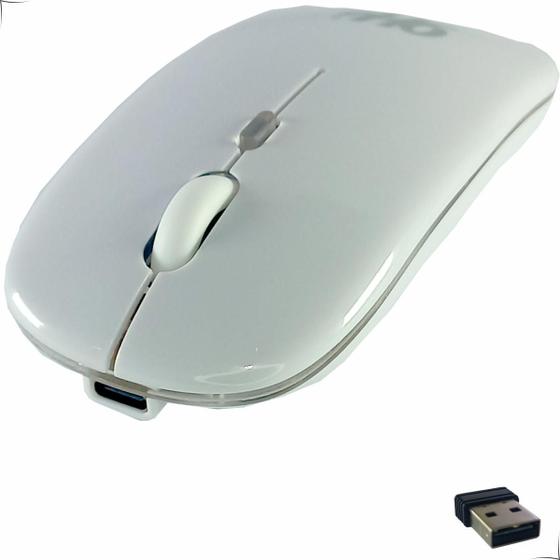 Imagem de Mouse Sem Fio Recarregável Wireless Optico Led Ergonômico