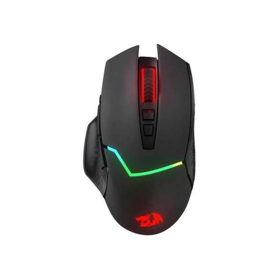 Imagem de Mouse Sem Fio Redragon M690 Pro Mirage - Design Gamer. Alta Precisão e Conforto - Preto/Vermelho