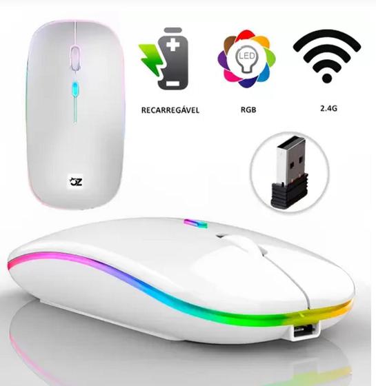 Imagem de Mouse sem fio RGB Recarregavel para Tablet Notebook PC