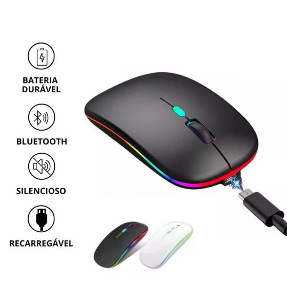 Imagem de Mouse Sem Fio USB Bluetooth para Notebook Computador: Conexão Sem Fronteiras