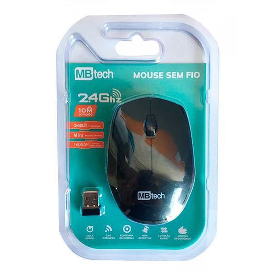 Imagem de Mouse Sem Fio Wireless 2.4 Ghz C/ 10m De alçance Preto